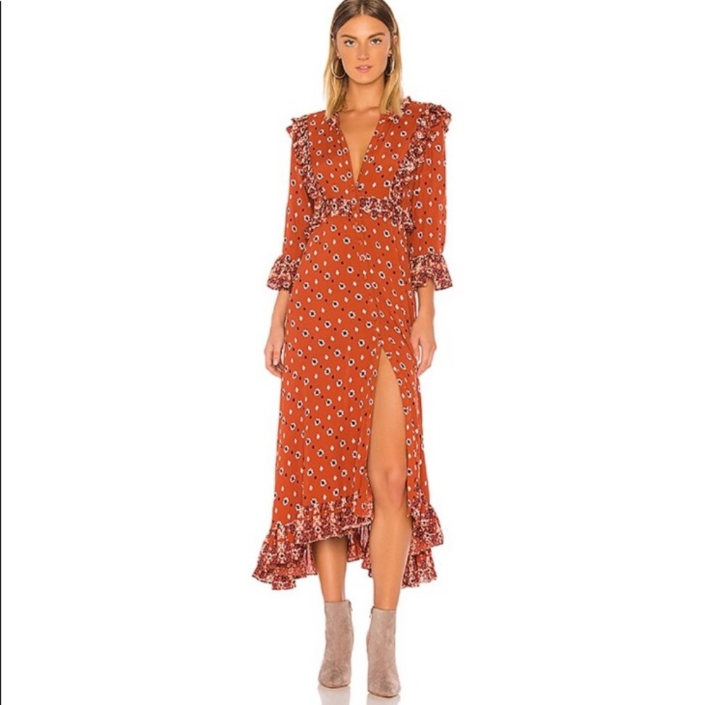 Free People Calico Skies Midi Dress
